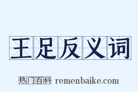 王足反义词是什么意思的图片